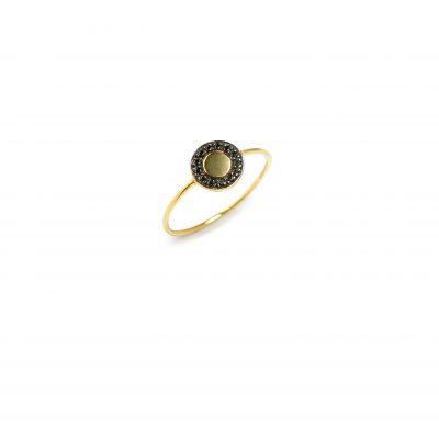 Planet - The gold ring Planet is as impressive as its name! With black zircons surrounding it, you will metally travel to other planets!

Material: 14k gold with black zircons