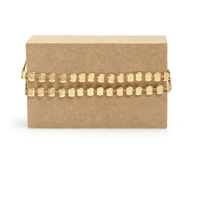 Stops Gold Double - 2 rows of Stops!! Small silver balls that have been pressed by hand one by one to create this special but easy-to-wear bracelet. Wear it alone and many rows together. Closes with a macramé wrist clasp.

Material: Gold-plated silver 925 with beige cord