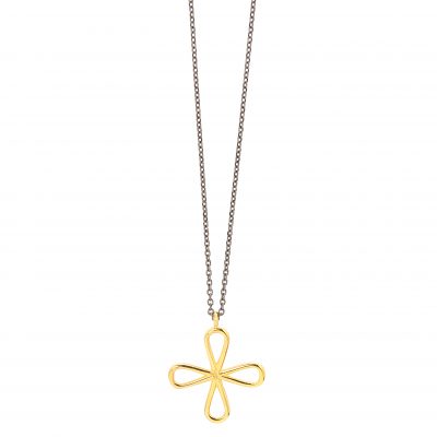 Flower Cross Necklace - 