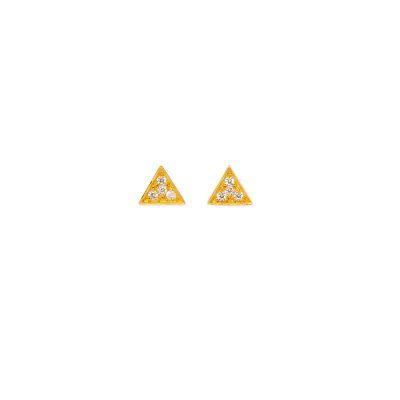 Sparkling Triangle Earrings - 