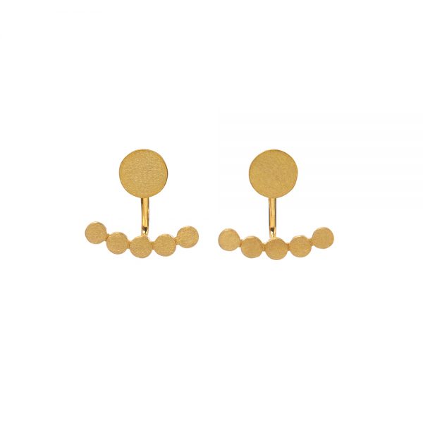 Marshmallow Earrings - Stylish earrings made of sterling silver 925 that come in gold plated or oxidized. With their original and versatile character, they will highlight your style giving a striking effect but also a quieter note if you want to wear them in their minimal version with just the two circles. Absolutely geometric, ideal for every occasion.