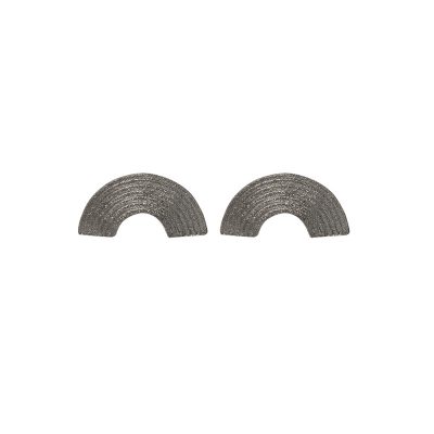 Iokasti Earrings Gold - A geometric pair of earrings that comes in silver oxidized 925 or gold plated. Semicircles that can be worn from every side. Simple and geometric, these earrings take you back to an ancient Greek era but with a modern twist.