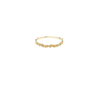 Glory Ring - <div dir="ltr">Χρυσό 14Κ δαχτυλίδι σχεδιασμένο με έμφαση στη λεπτομέρεια από μικρά φυλλαράκια. Μοντέρνα αλλά και ταυτόχρονα κλασική επιλογή με διακριτικά ζιργκονάκια για σένα που θέλεις να φοράς πάντα κάτι ξεχωριστό!</div>