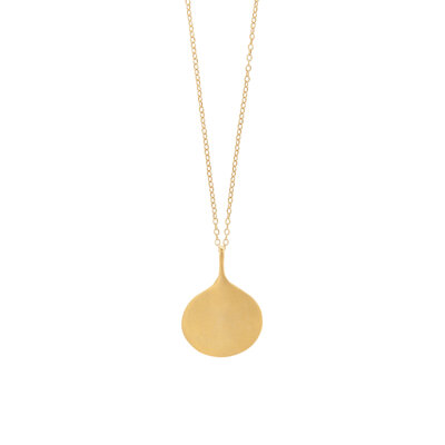 Fig Necklace -  

This magnificent silver 925 gold plated necklace in fig shape is inspired from Greece's carefree summer and nature's beauty.  Designed in a discreet shape and mat look and easy to match it with the fig earrings for a more complete look.