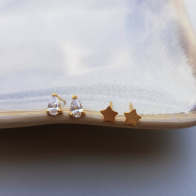 Tiny Stars & Gem Earrings Bundle - 