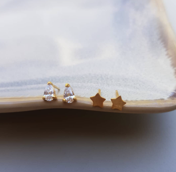Tiny Stars & Gem Earrings Bundle - 