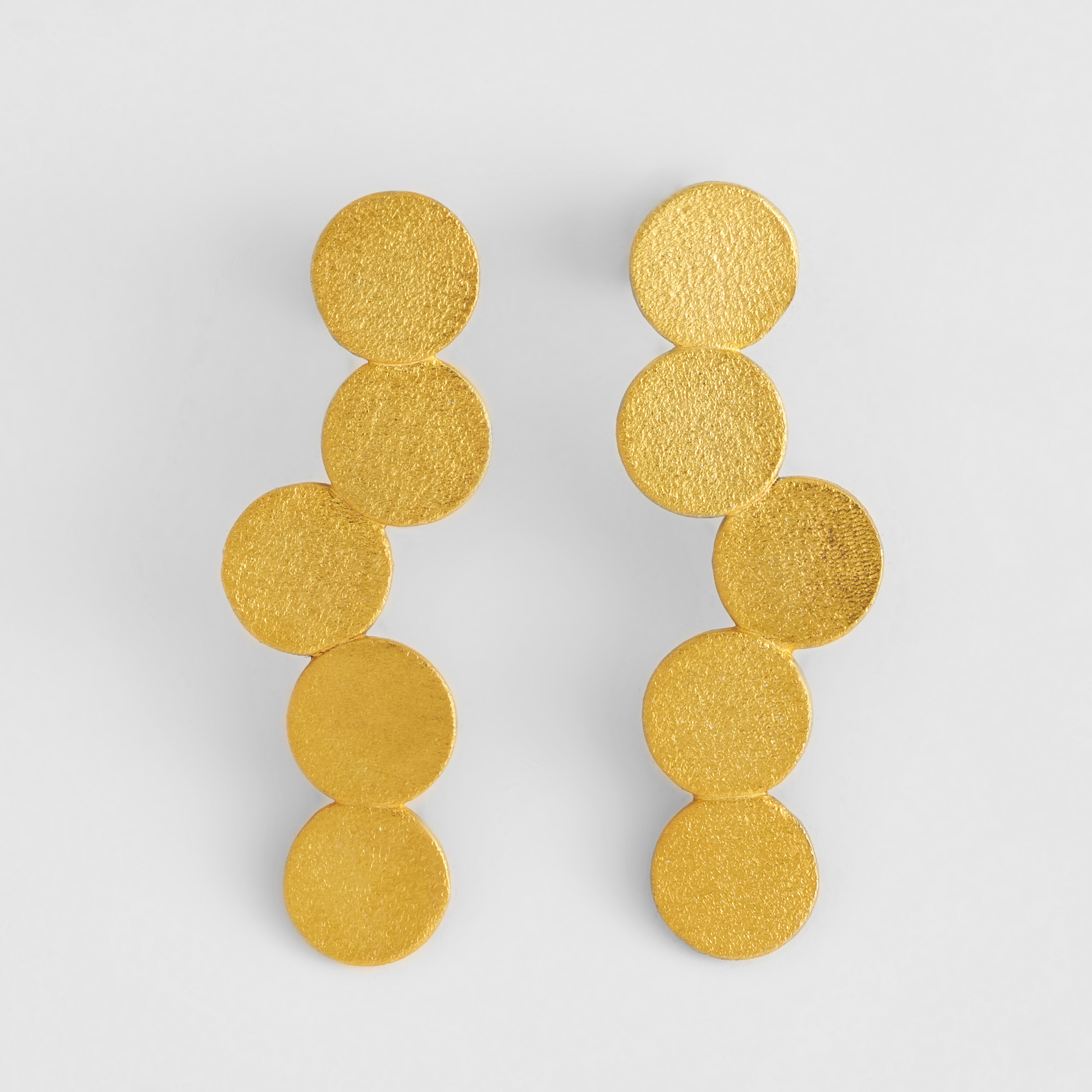 Bubbles Gold Earrings - 