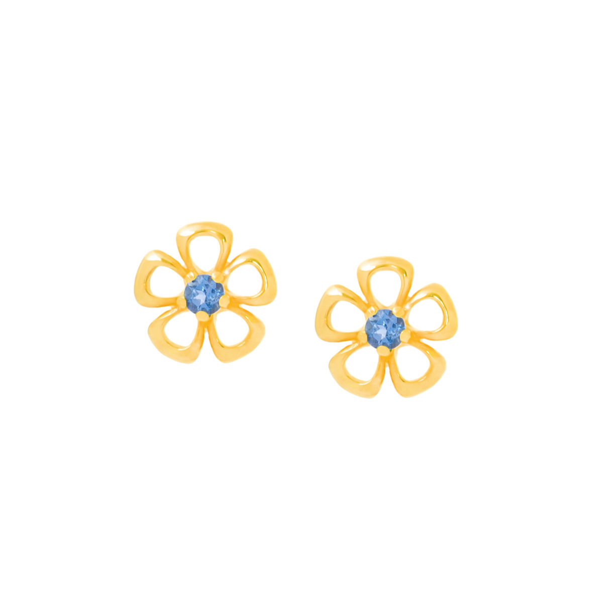 Forget Me Not Gold Earrings - 