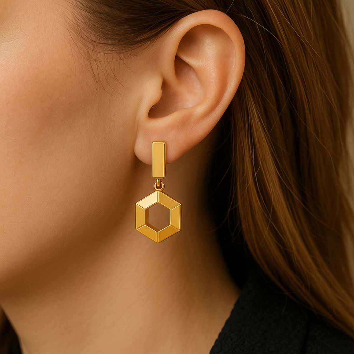 Lucky Charm 2026 Earrings Gold - The Core Of Strength ⭐️ - 