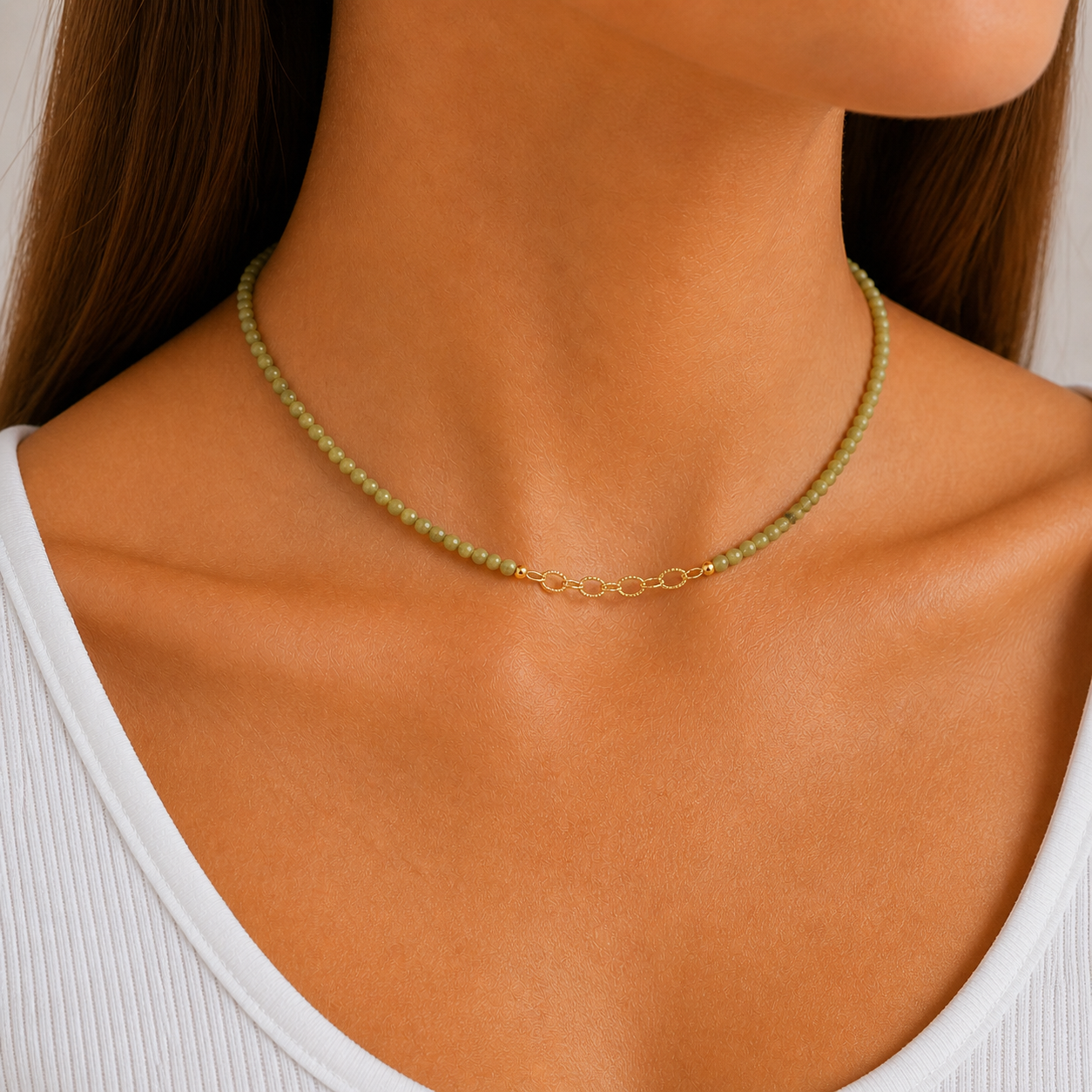 Moss Link Necklace - 