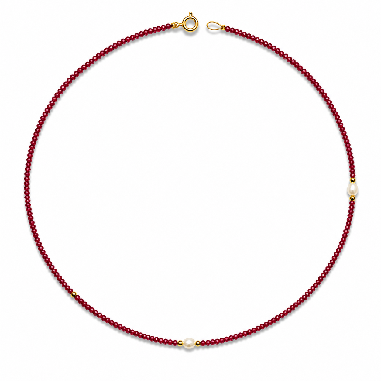 Ruby Line Necklace - 