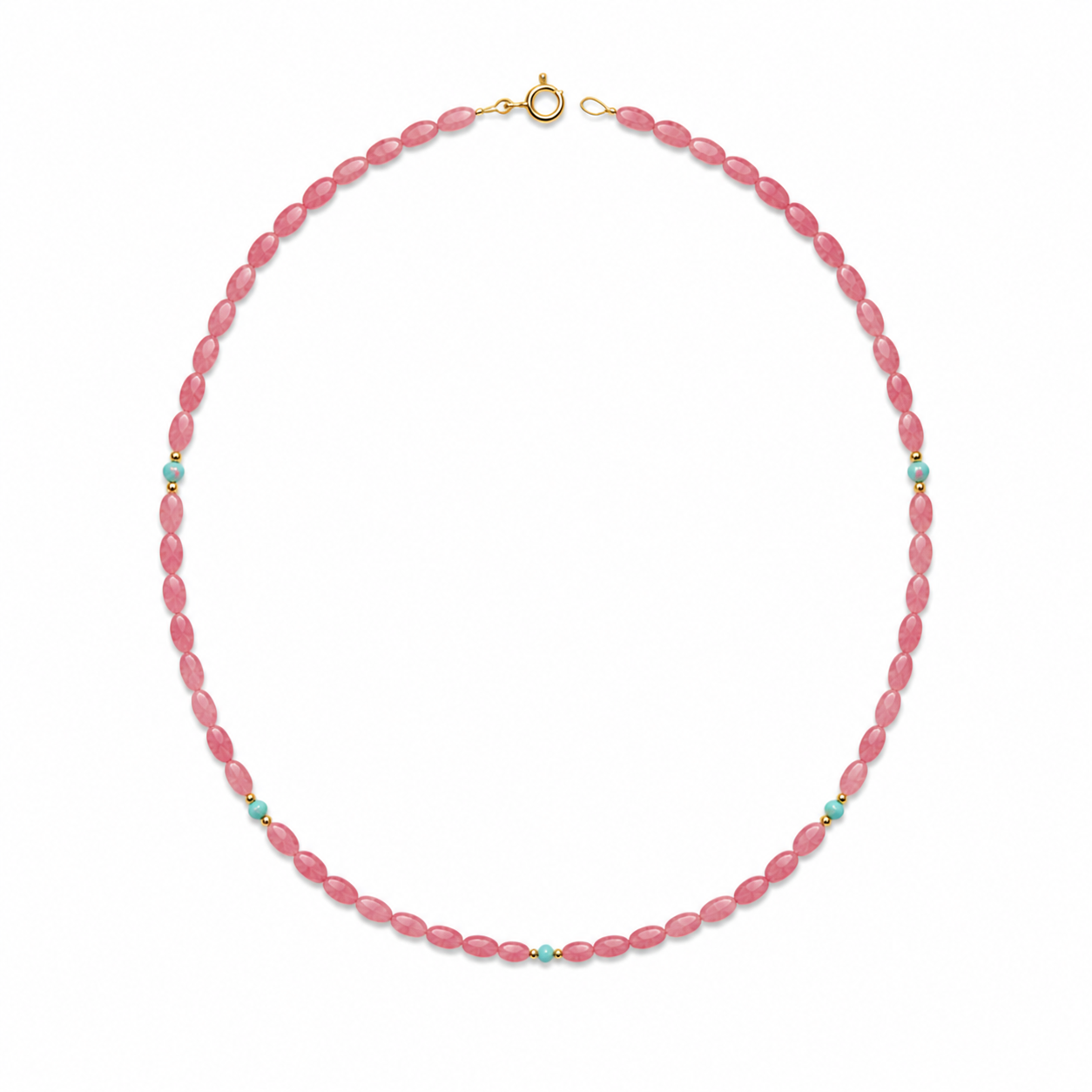 Rose Jade Necklace - 